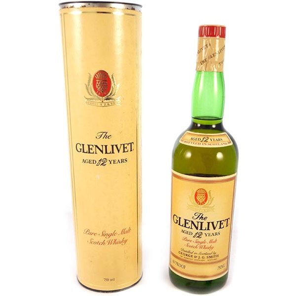 1980's The Glenlivet 12 year old Malt Whisky bottled 1980's USA Import
