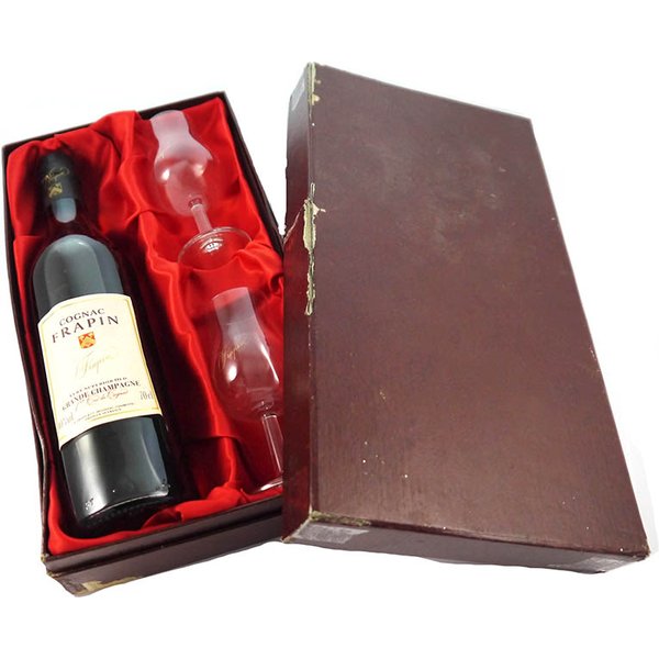 1970's Frappin Very Superior Old Grand Champagne Cognac 1970's Gift Set