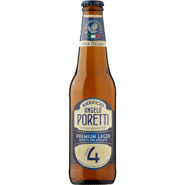 Birrificio Angelo Poretti '4 Hops' Premium Lager 5% 4 x 330ml Bottles