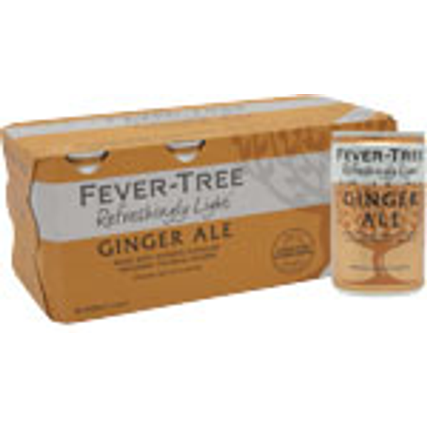 Fever-Tree Light Ginger Ale 8x150ml Cans